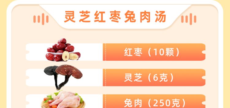 第11期群分享 食疗做法 灵芝红枣兔肉汤 补肝益肾