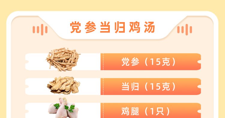 第9期群分享 食疗做法 党参当归鸡汤 养血补虚